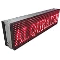 AL-QURAISH P10 Led Running/Scrolling Programable Text Message Display Board WI-FI (RED, 7 INCH. 25 INCH. BOTH SIDE)