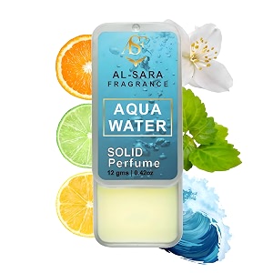 aqua water solid perfume  alcohol-free long-lasting fresh aquatic fragrance  10g non-greasy solid perfume for men amp women  clean crisp amp invigorating scent