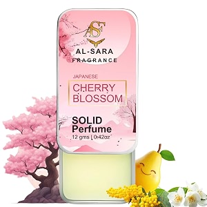 japanese cherry blossom solid perfume  alcohol-free elegant floral amp fruity fragrance  12g non-greasy solid perfume for women  long-lasting amp timeless scent