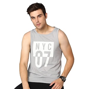 Alan Jones Clothing Men Cotton Printed Sleeveless