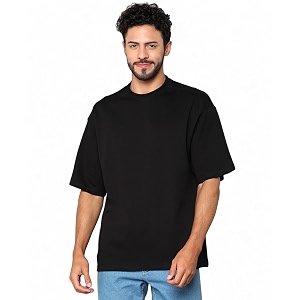 Alan Jones Clothing Mens Oversized Solid T-Shirt