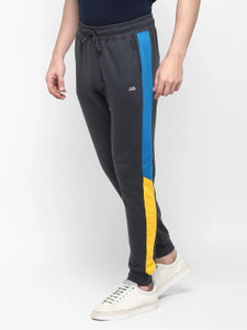 Alan Jones Colorblock Men Grey Track Pants