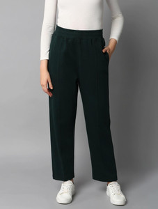 Alan Jones Flared Women Dark Green Trousers