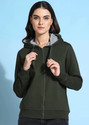 Alan Jones Full Sleeve Solid Women Sweatshirt