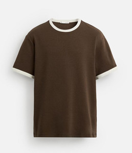Alan Jones Solid Men Round Neck Brown