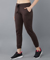 Alan Jones Solid Women Brown Track Pants