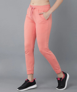 alan jones solid women pink track pants
