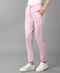 alan jones solid women purple track pants