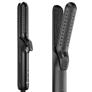 alan truman ceramic airflow curl-n- straight black corded electric black