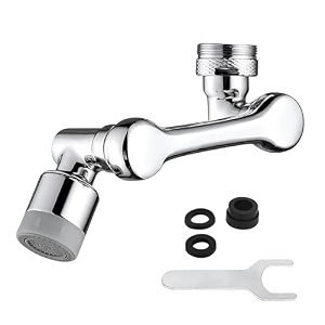 alark 1080 degree rotating faucet extender aerator universal splash filter faucet large angle rotating splash filter extender aerator with 2 water outlet modes sink sprayer stainless steel