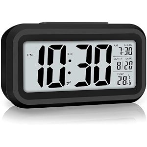 alarm clock digital clock table clock for students watch timer for study home office bedroom kitchen loud desk alarm clocks for heavy sleepers with automatic sensor time date amp temperature