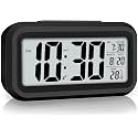 Alarm clock, digital clock, table clock for Students, watch timer for study, Home, Office, Bedroom, kitchen, loud desk alarm clocks for heavy sleepers with Automatic Sensor, Time, Date & Temperature