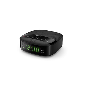 philips plastic alarm digital clock radio philips tar3205 black 2 alarms