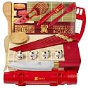 Alas Sushi Making Kit- Complete Sushi Making Kit for Beginners &amp; Pros Sushi Makers, Perfect Sushi Making Kitchen Accessories Like Sushi Knife, 2 Sushi Mats, Rice Bazooka &amp; More (Red)