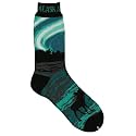 Alaska Northern Lights Moose Unisex 9-12 Plush Boot Towel Lounge Socks