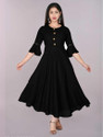 Alastar Women A-line Black MidiCalf Length Dress