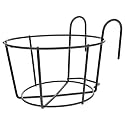 Alasum Iron Guardrail Planter Storage Holder, Retro Hanging Flower Pot Rack