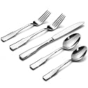 Alata Kate 40-Piece Silverware Set,Service for 8,Stainless Steel Flatware Set,Mirror Polished Cutlery Set,Dishwasher Safe