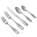Alata Kate Satin 20-Piece Silverware Set,Service for 4,Stainless Steel Flatware Set,Matte Satin Polished Cutlery Set,Dishwasher Safe