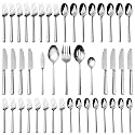 Alata Potter 45-Piece Forged Stainless Steel Flatware Set Cutlery Set,Service for 8,Silver Finish,Dishwasher Safe