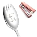 Alata Spork Gift for Mom, 1-Pack Food-grade Stainless Steel Spork, 5.7 Inches Salad Forks For Dessert, Ice Cream, Salad, Soup, Noodle, Spaghetti, Dishwasher Safe