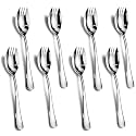 Alata Sporks, 8-Pack Food-grade Stainless Steel Sporks, 7.4 Inches Long Handle Salad Forks For Dessert, Ice Cream, Salad, Soup, Noodle, Spaghetti, Dishwasher Safe