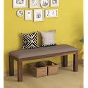 Wooden Bench for Sitting - Living Room, Balcony Garden and Outdoor | Sheesham Wood, Teak Brown Finish (Modern 01)