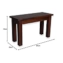 Wooden Bench for Sitting Dg Bench for Living Room | Balcony Garden and Outdoor Bench | Sheesham Wood Bench Teak Brown Finish (Netural 2) (Bench 09) (Style 2) (Black 2) (Black)