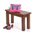 Wooden Bench for Sitting Dg Bench for Living Room | Balcony Garden and Outdoor Bench | Sheesham Wood Bench Teak Brown Finish (Netural 2) (Bench 09) (Style 2) (Black 2) (Brown)