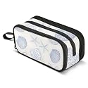 ALAZA Blue Seashells Starfish Ocean Map Pencil Case Box Boys Girls