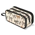 ALAZA Leopard Bows Cheetah Pattern Pencil Case Box Boys Girls