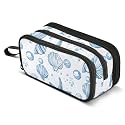 ALAZA Seashells Starfish Blue Nautical Ocean Coastal Pencil Case Box Boys Girls