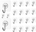 Albatroz Self Adhesive Wall Hooks Pack of 20 | Strong Sticky Hooks for Home & Kitchen Hook Rail 20
