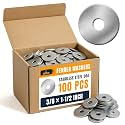 ALBO 100 Pcs 3/8" x 1-1/2" 304 Stainless Steel Fender Flat Washers