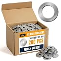 ALBO 200 Pcs M10 x 20 mm 304 Stainless Steel Fender Flat Washers