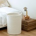 ALBY WovenTall Wicker Laundry Basket for BlanketsClothesPillowsToysShoes