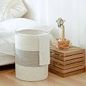 ALBY WovenTall Wicker Laundry Basket for BlanketsClothesPillowsToysShoes