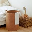 ALBY WovenTall Wicker Laundry Basket for BlanketsClothesPillowsToysShoes