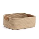 ALBY WovenTall Wicker Laundry Basket for BlanketsClothesPillowsToysShoes