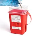 Alcedo Sharps Container 1 Quart (1-Pack) for Home Use & Travel Disposal