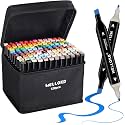 WELLOKB Alcohol Markers, 120 Colors Dual Brush Tip Permanent Art Markers for Drawing,for Adult Coloring, Alcohol, Based Ink Ideal for Book Painting and Card Making