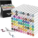 WELLOKB Alcohol Markers, 60 Dual Tip Permanent Art Markers for Coloring, Illustrations, and Sketching, Includes Case for Easy Storage,222