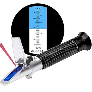 alcohol refractometer for spirit alcohol volume percent measurement with automatic temperature compensation atc range 0-80 vvalcohol refractometer for spirit alcohol volume percent