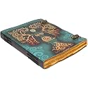 ALCRAFT Blank Spell Book of Shadows Journal with Lock Clasp Antique Handmade Deckle Edge Vintage Paper Leather Bound Journal for Women and Men |Travel Notebook for Writing 33.02 X 25.4 CM