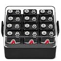 ALCYON 9V Battery Organizer Storage Case, Battery Vault Box Container for 12pcs 9V Batteries, Plastic Clear Protective Battery Holder for Travelling/Home/Office (Box Only, Black)