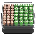 ALCYON Battery Organizer Case, Battery Vault Box for 48pcs AA AAA Batteries