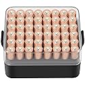 ALCYON Clear Plastic Battery Organizer Storage Case for 48 AAA Batteries