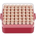 ALCYON Clear Plastic Battery Organizer Storage Case for 48 AAA Batteries