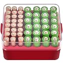 ALCYON Plastic Battery Organizer Storage Case for 48 AA/AAA Batteries