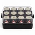 ALCYON Plastic Battery Organizer Storage Case for 12 D Batteries